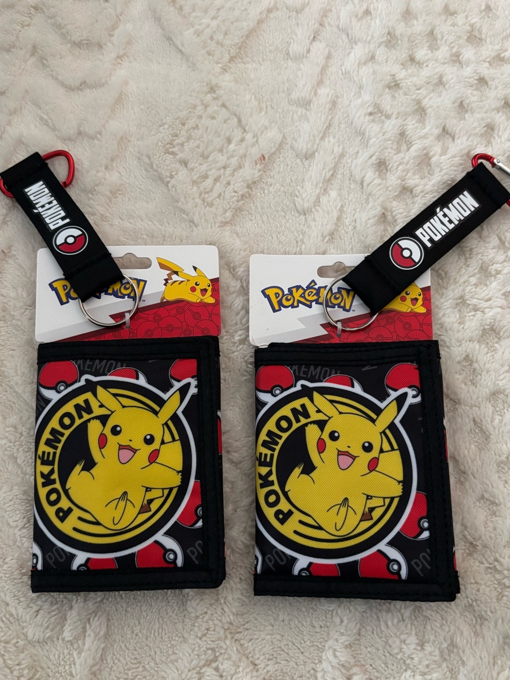 Pokémon Pikachu Badge Holder Card Wallet - Yellow/Black 2Pk